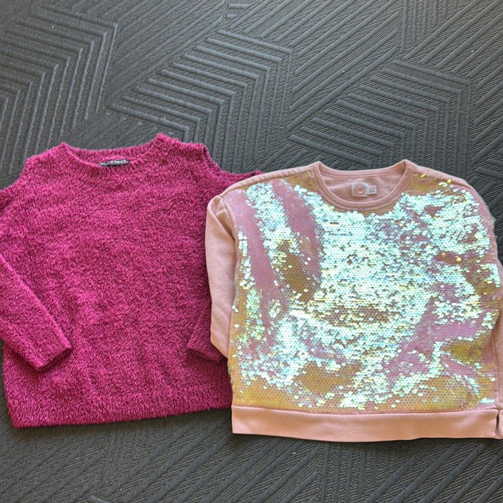 10/12 Pink and Sequin Sweater Set